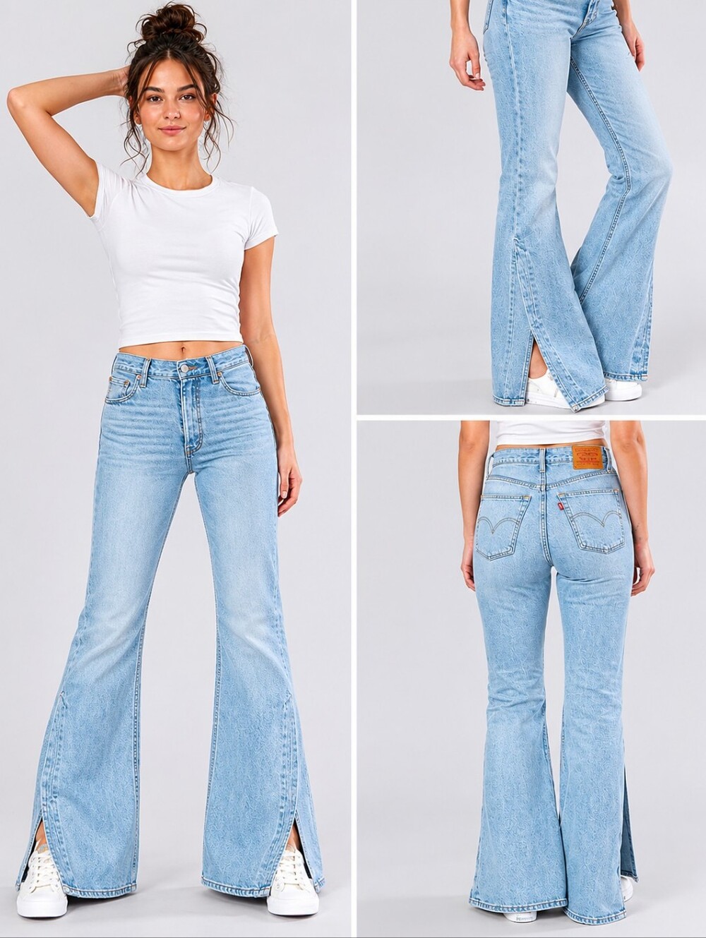 Levi's Premium Ribcage Split Flare Jean 25 NEW NWT